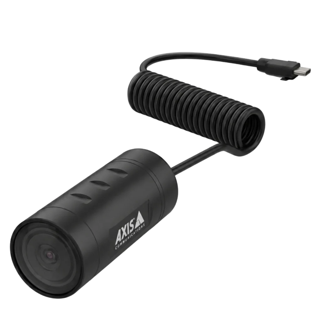 axis tw1200 body worn mini bullet sensor with coiled cable.