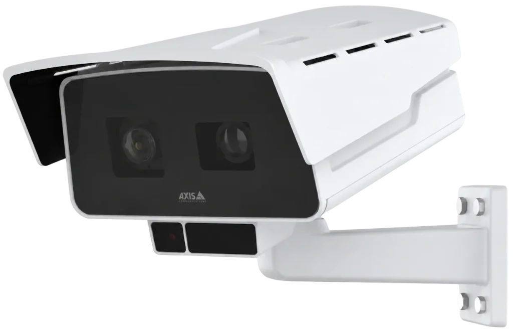 AXIS P15 box camera with dual lenses and weatherproof outdoor housing