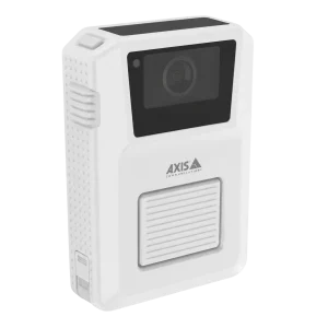 white axis w120 wearable security camera side view