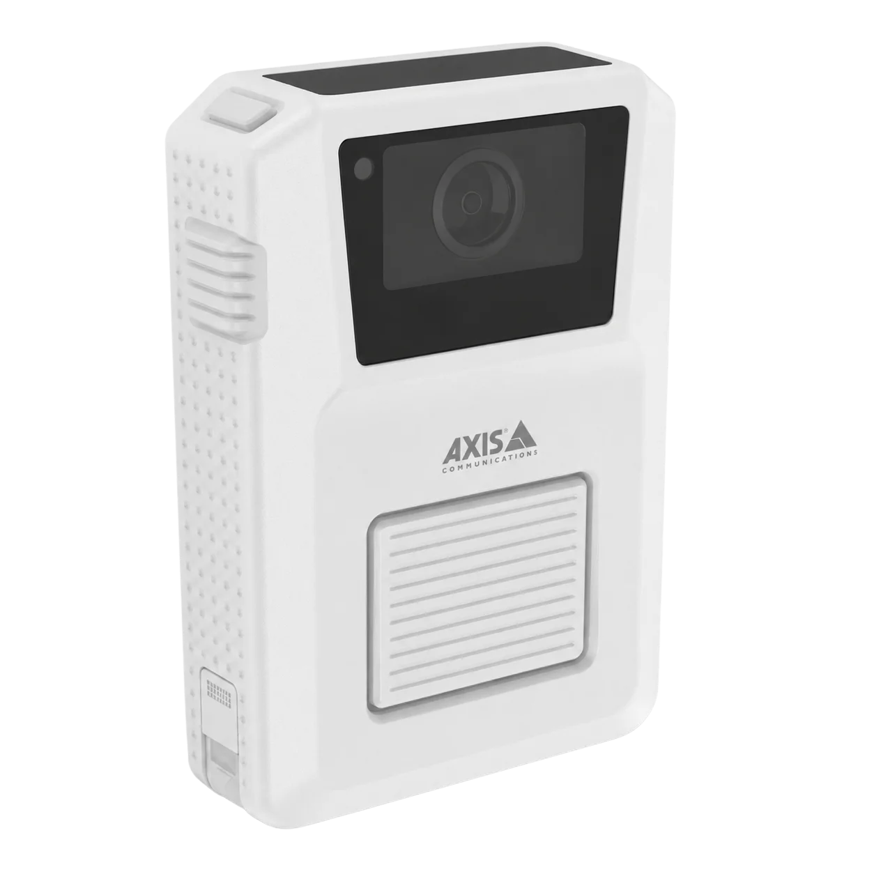 white axis w120 wearable security camera side view