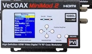 VeCOAX-MiniMod-2-HD-video-digital-TV-RF-modulator-with-settings-display.