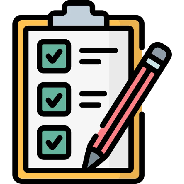 Checklist with checkmarks and pencil icon