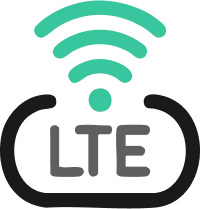 L'icône de connectivité sans fil LTE représente une forte communication à distance pour le système de coffret de sécurité.