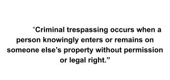 Texte surligné expliquant la définition de l'intrusion criminelle à partir d'un article ou d'un document juridique.