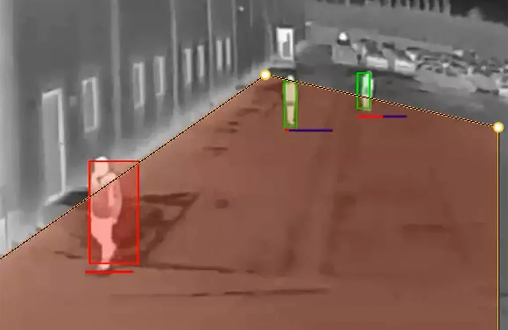 Caméra de sécurité détectant les intrus à l'aide de la technologie infrarouge pour identifier les entrées non autorisées.