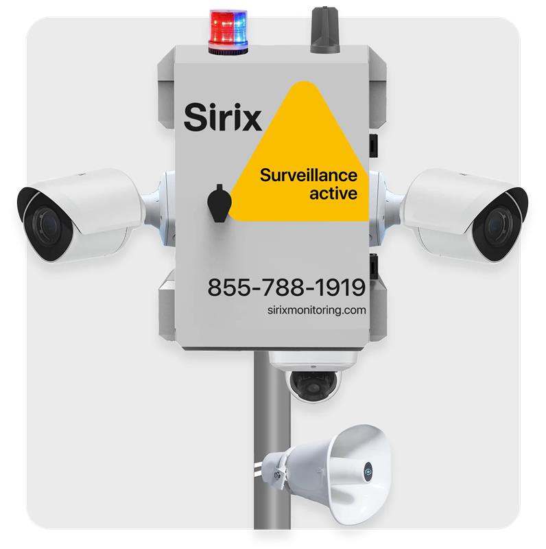 Système de sécurité Sirix à surveillance active avec caméras, lumières et sirène