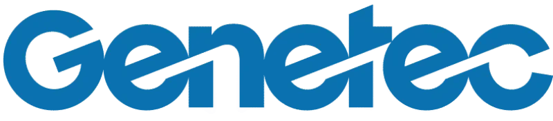 Logo Genetec symbolisant l'intégration avec la plateforme de surveillance Sirix.