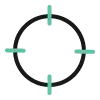 Sirix gun detection icon with circular crosshair target