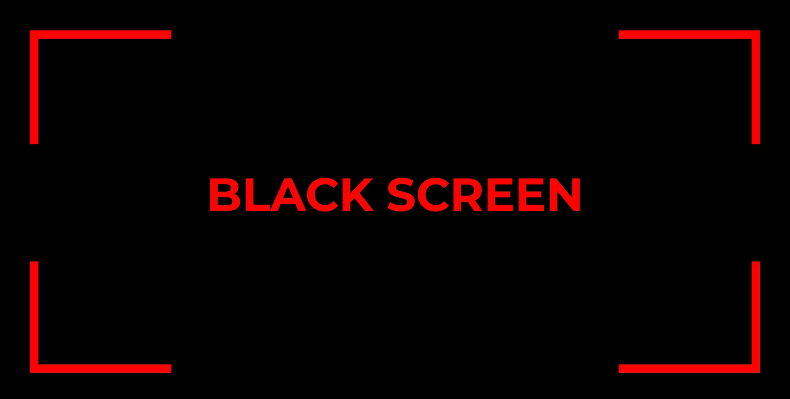 black screen camera feed